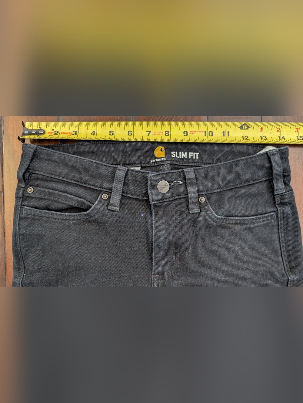Carhartt Women's Black Rugged Flex Slim Fit Five Pocket Pant Style #104214 Sz 2R - Picture 13 of 15